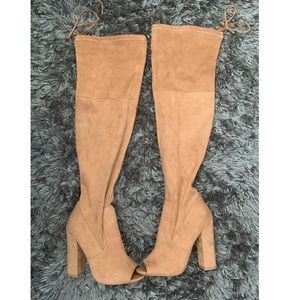 Steve Madden Knee high peep toe boots